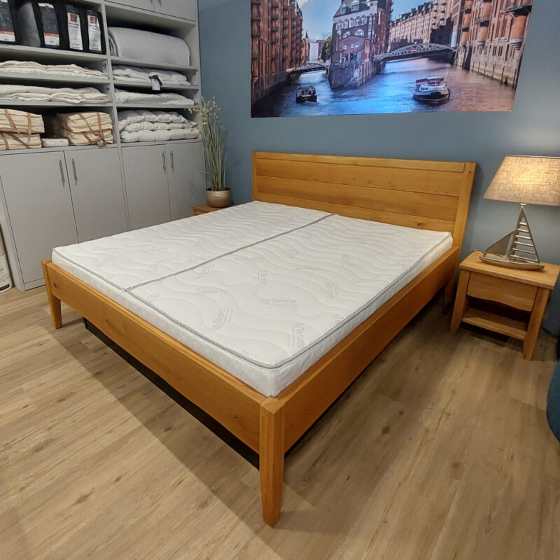 Ausstellungsstück: Wasserbett Zermatt mit Wassertechnik Skyline 180x200cm Wildeiche massiv geölt