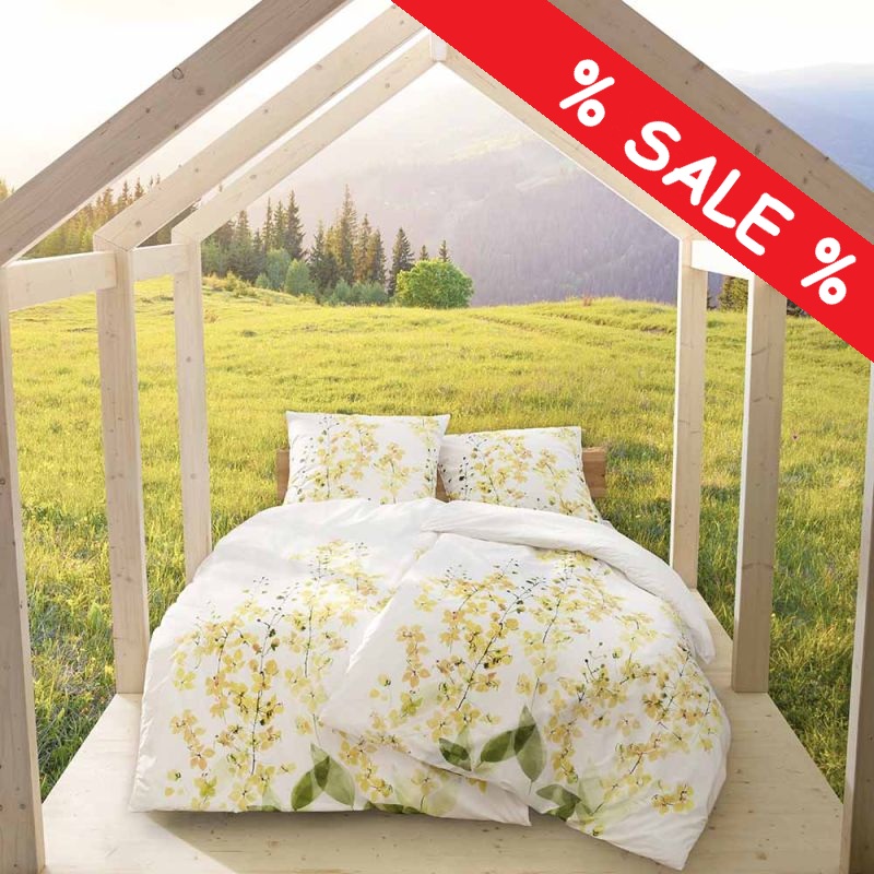 Estella Malaga 3206, Farbe: 710 – Gelb Bettwäsche 135 x 200 cm