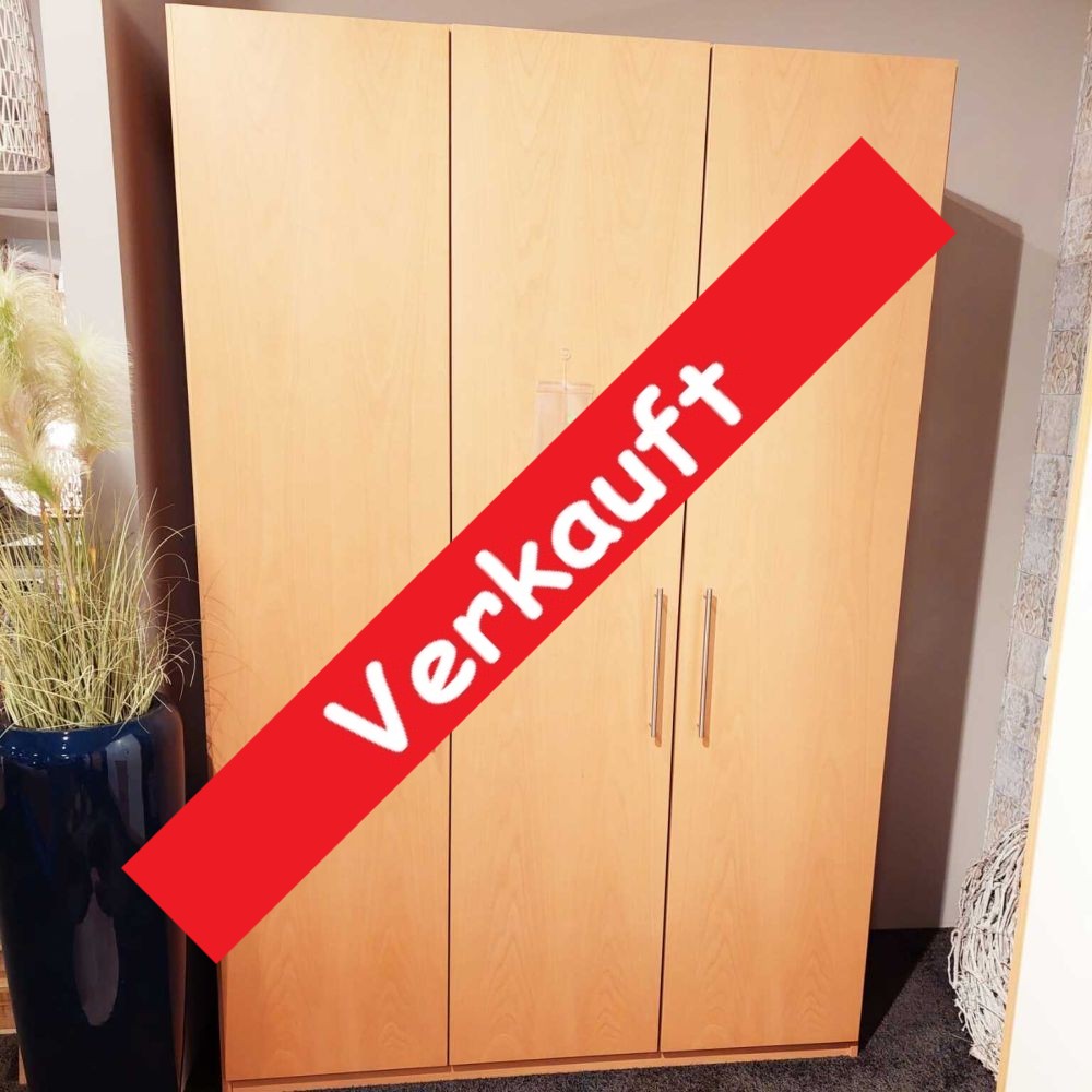 Ausstellungsstück: Kleiderschrank Florenz Buche Echtholzfurnier 3-türig mit Schubkasteneinsatz